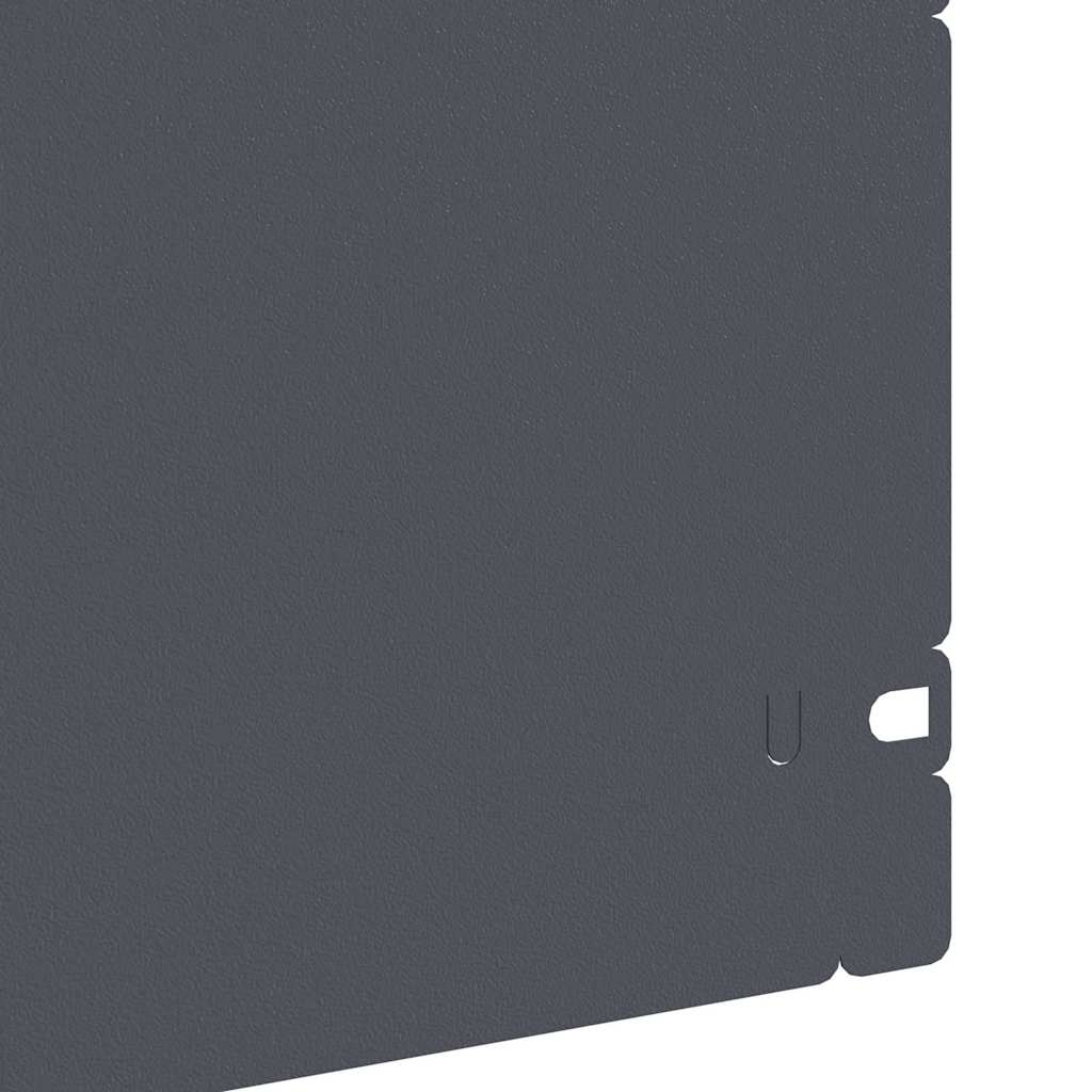 Rasenkanten 10 stk. 103 x 0,05 x 22 cm Stahl Anthrazit