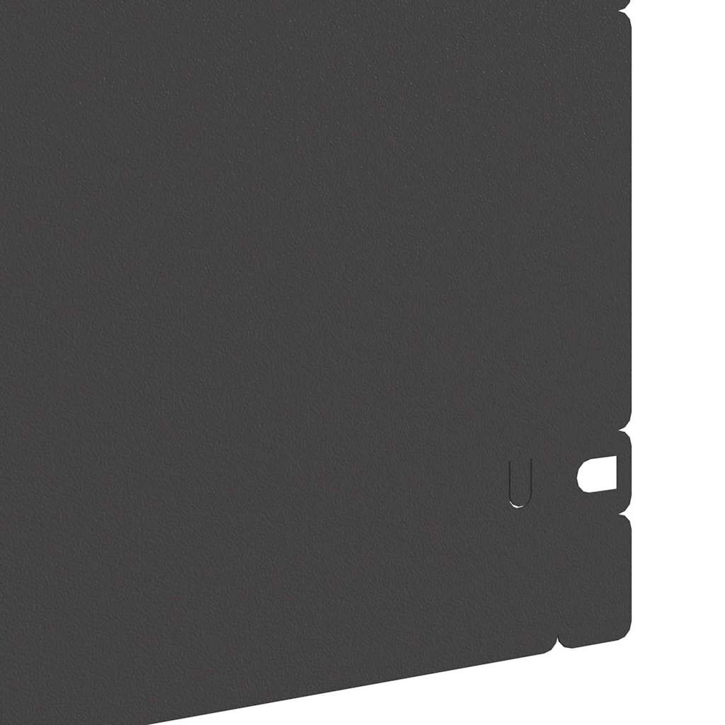 Rasenkanten 10 stk. 103 x 0,05 x 22 cm Stahl Schwarz