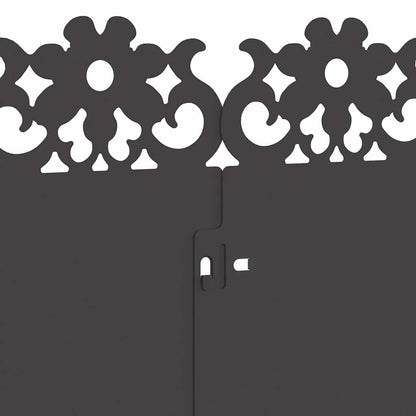 Rasenkanten 10 stk. 103 x 0,05 x 22 cm Stahl Schwarz