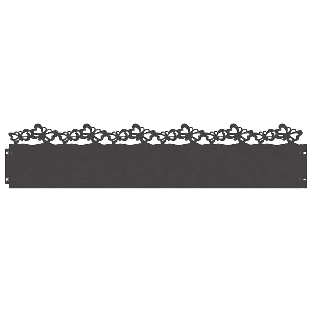 Rasenkanten 20 stk. 103 x 0,05 x 22 cm Stahl Schwarz