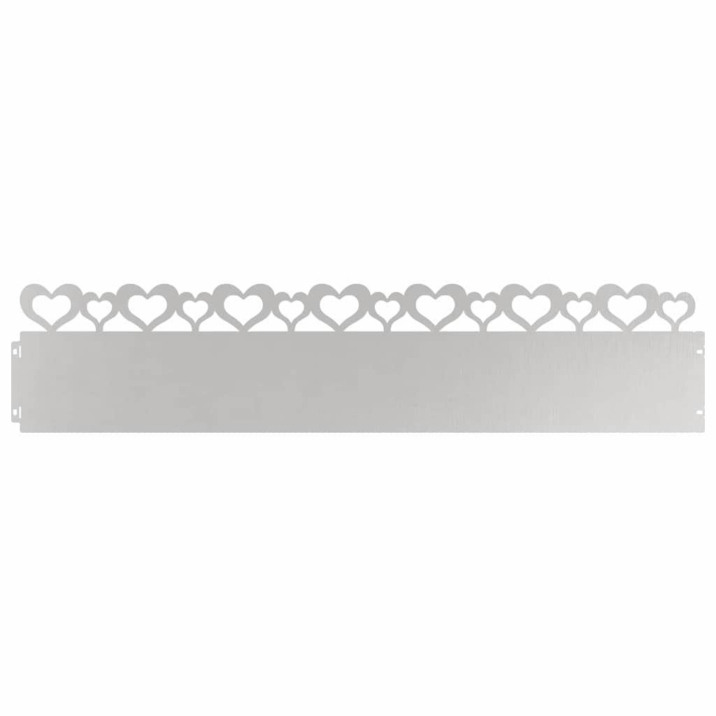 Rasenkanten 10 stk. 103 x 0,05 x 22 cm Edelstahl Silber