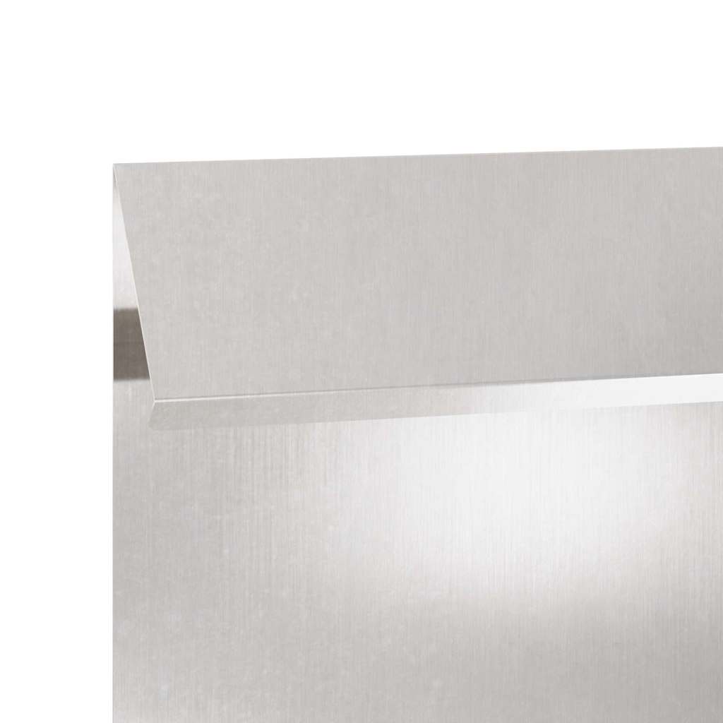 Schneckenzaun 50 x 3,5 x 25 cm Edelstahl Silber