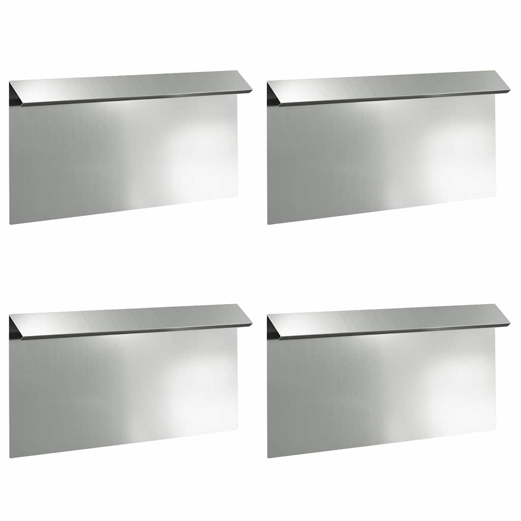 Schneckenzaun 4 stk. 50 x 3,5 x 25 cm Verzinkter Stahl Silber
