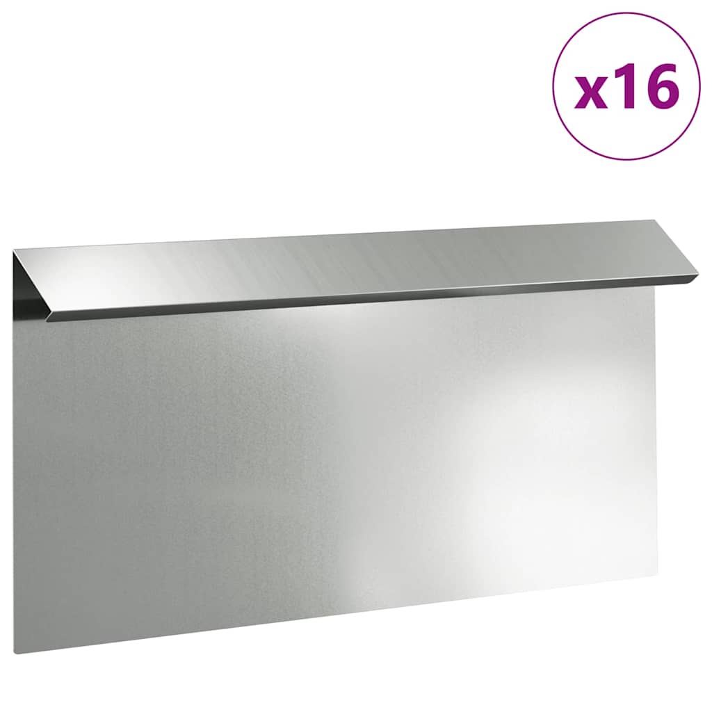 Schneckenzaun 16 stk. 50 x 3,5 x 25 cm Verzinkter Stahl Silber