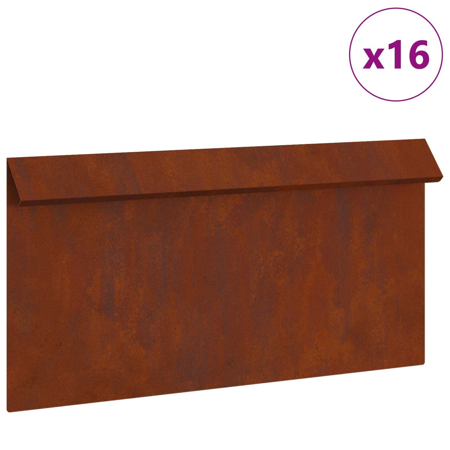 Schneckenzaun 16 stk. 50 x 3,5 x 25 cm Wetterfeststahl