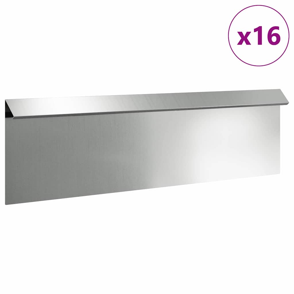 Schneckenzaun 16 stk. 100 x 3,5 x 25 cm Verzinkter Stahl Silber