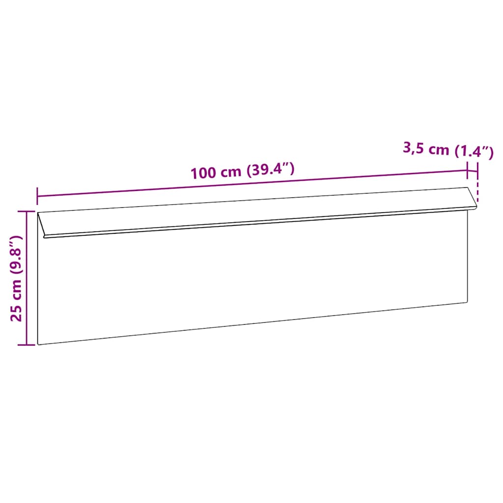 Schneckenzaun 16 stk. 100 x 3,5 x 25 cm Wetterfeststahl