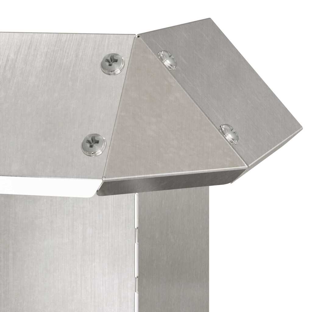 Schneckenzaun 13,5 x 13,5 x 25 cm Edelstahl Silber