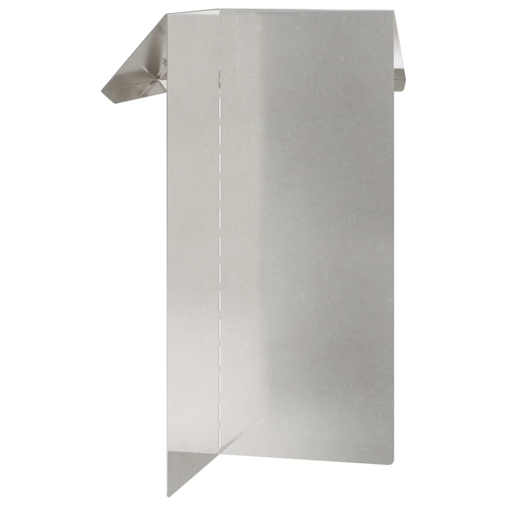 Schneckenzaun 13,5 x 13,5 x 25 cm Edelstahl Silber