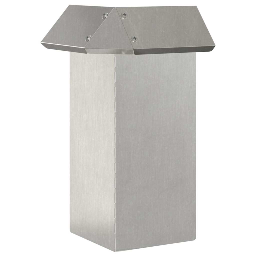 Schneckenzaun 13,5 x 13,5 x 25 cm Edelstahl Silber