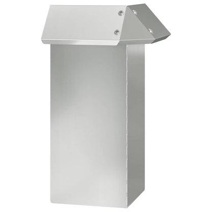 Schneckenzaun 13,5 x 13,5 x 25 cm Verzinkter Stahl Silber