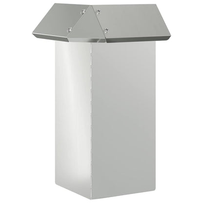 Schneckenzaun 13,5 x 13,5 x 25 cm Verzinkter Stahl Silber