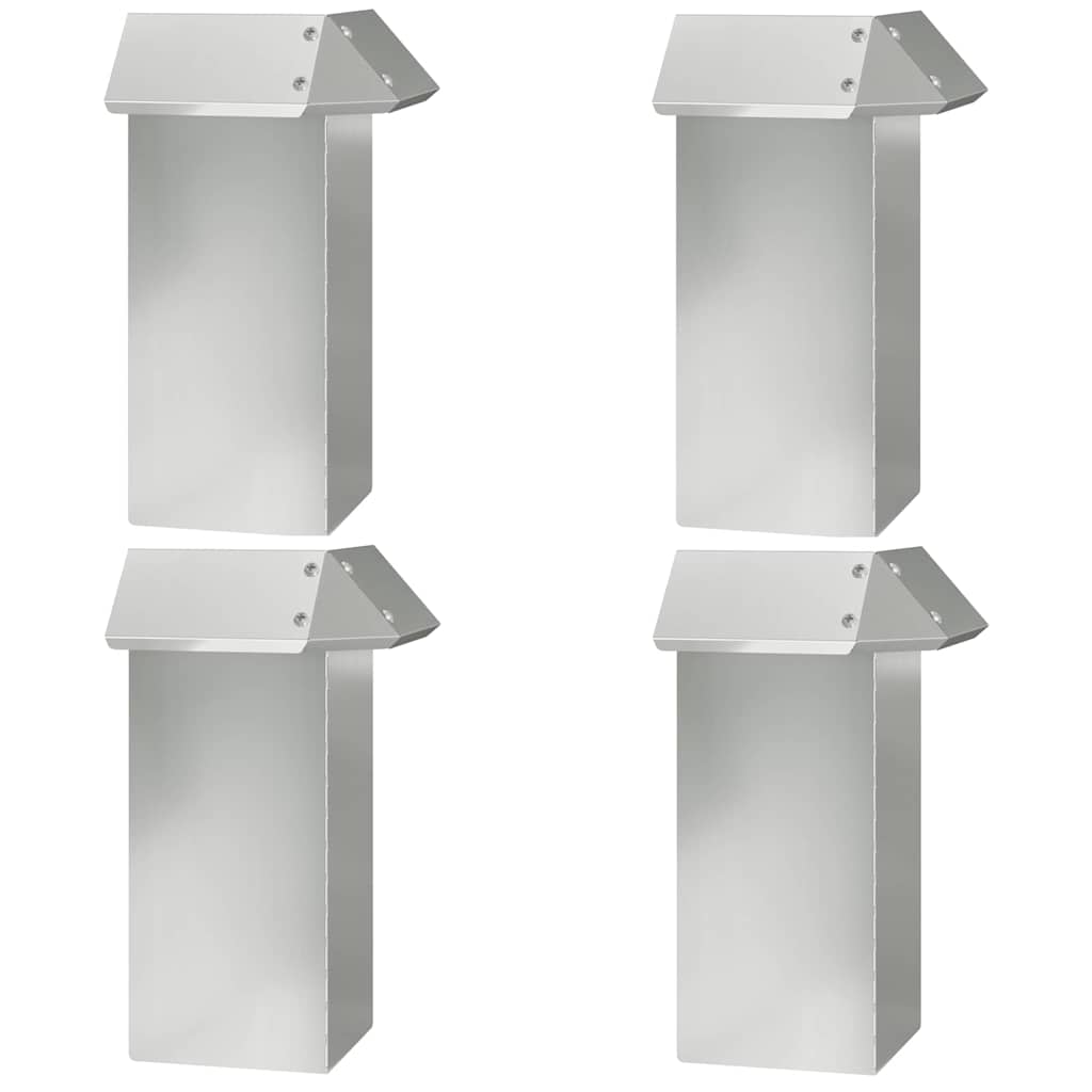 Schneckenzaun 4 stk. 13,5 x 13,5 x 25 cm Verzinkter Stahl