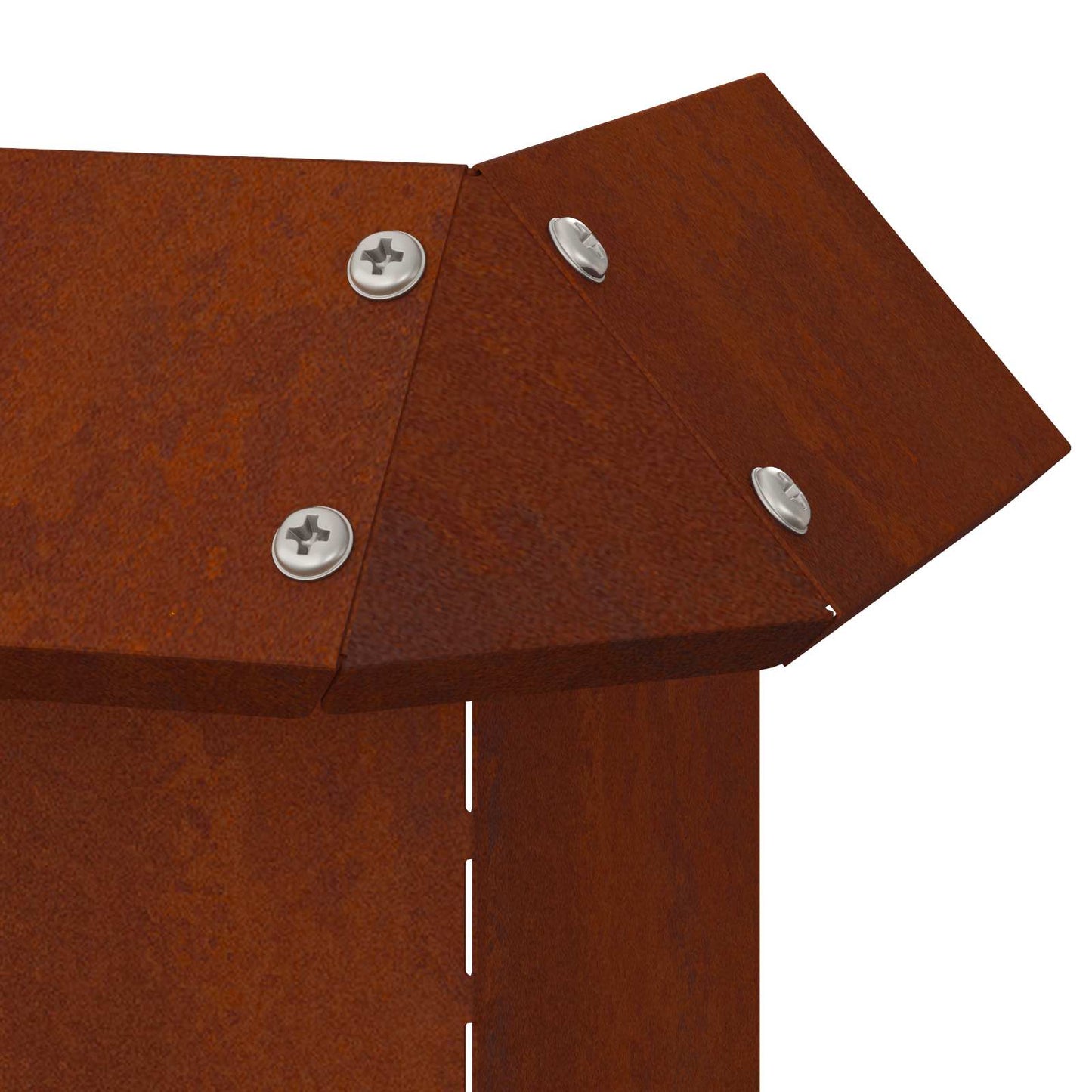Schneckenzaun 13,5 x 13,5 x 25 cm Wetterfeststahl Rostoptik