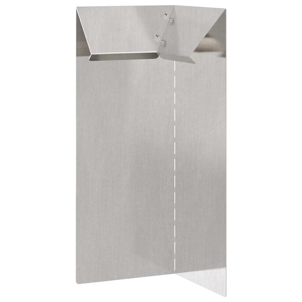 Schneckenzaun 10 x 10 x 25 cm Edelstahl Silber