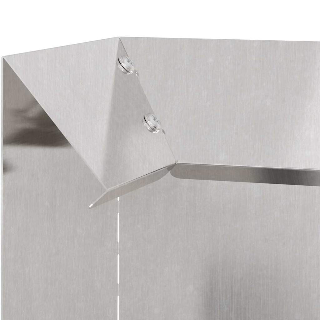 Schneckenzaun 4 stk. 10 x 10 x 25 cm Edelstahl Silber