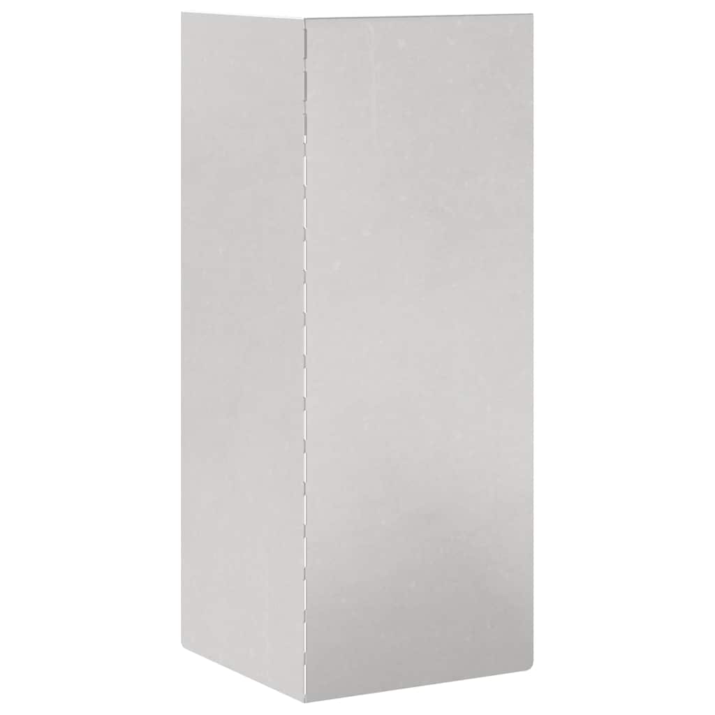 Schneckenzaun 4 stk. 10 x 10 x 25 cm Edelstahl Silber