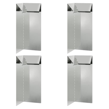 Schneckenzaun 4 stk. 10 x 10 x 25 cm Verzinkter Stahl Silber