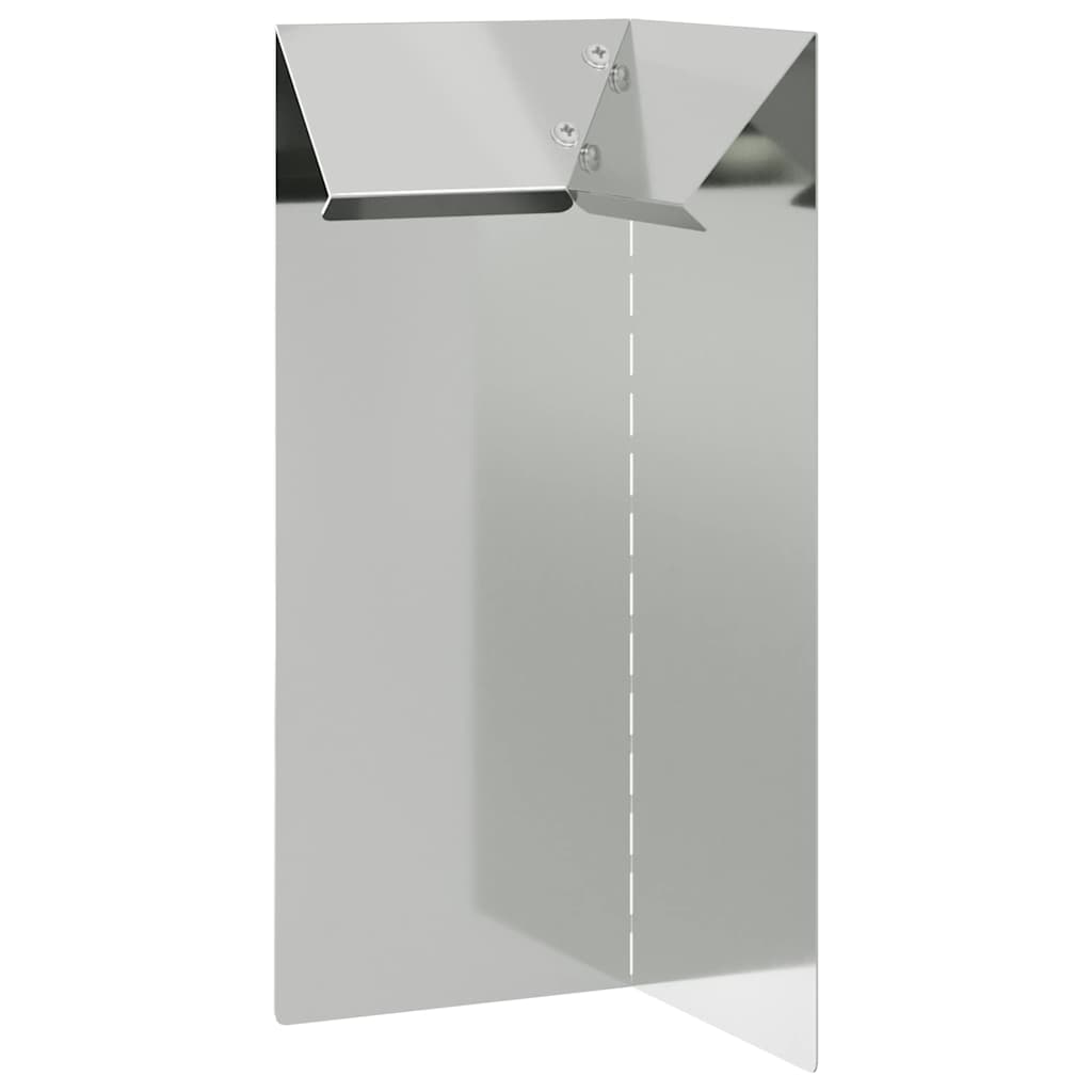 Schneckenzaun 4 stk. 10 x 10 x 25 cm Verzinkter Stahl Silber