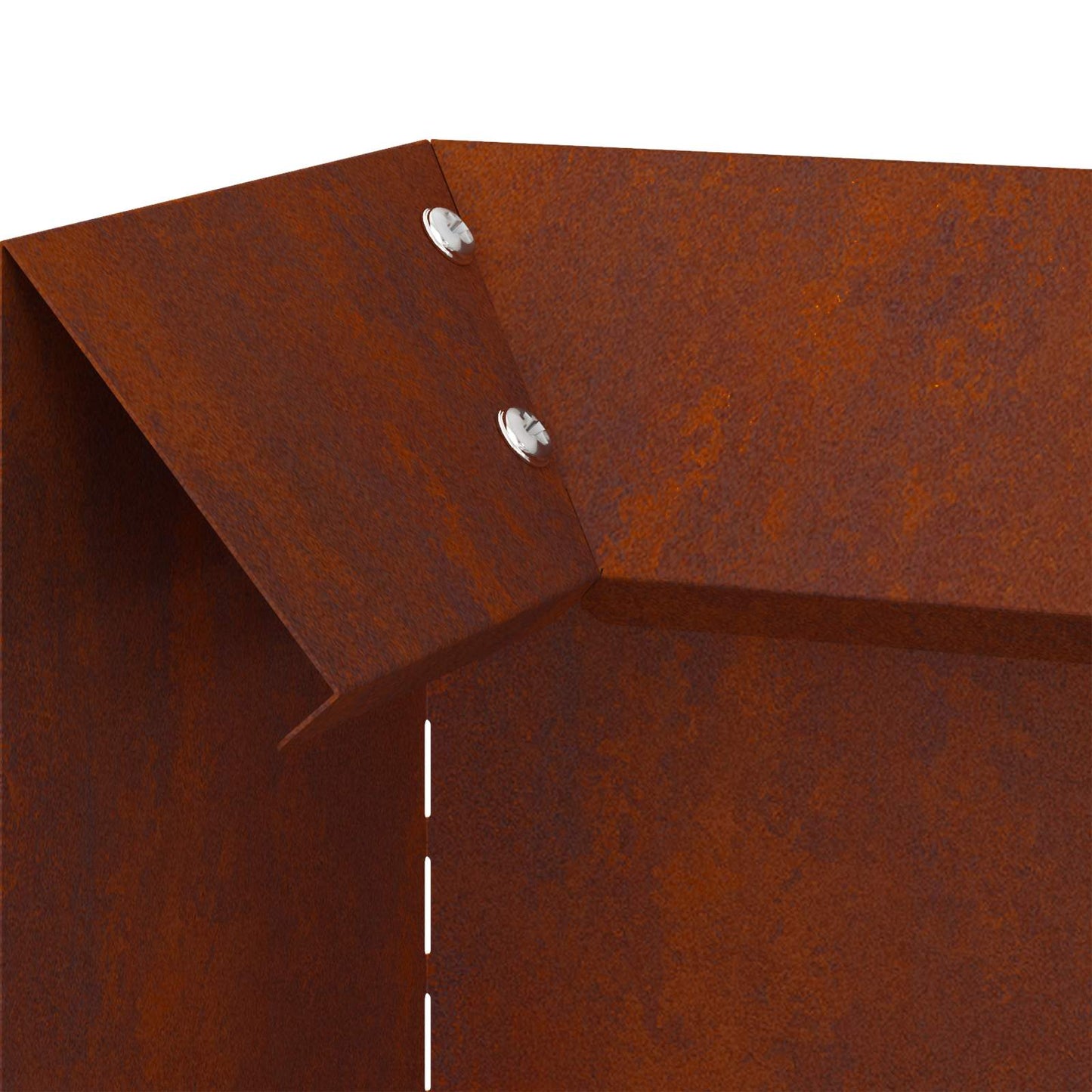 Schneckenzaun 4 stk. 10 x 10 x 25 cm Wetterfeststahl Rostoptik