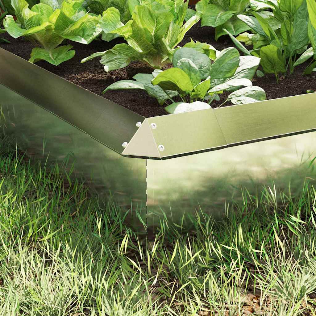 Schneckenzauns 8 stk. 100 x 3,5 x 25 cm Edelstahl Silber