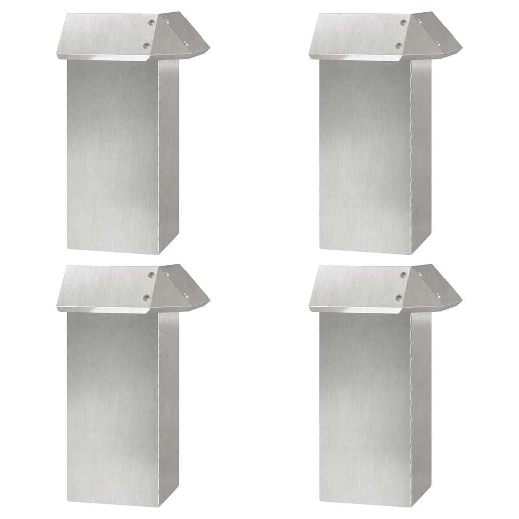 Schneckenzauns 8 stk. 100 x 3,5 x 25 cm Edelstahl Silber