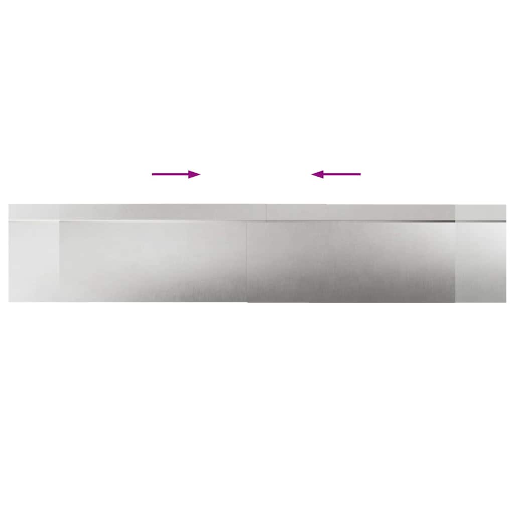 Schneckenzauns 8 stk. 100 x 3,5 x 25 cm Edelstahl Silber