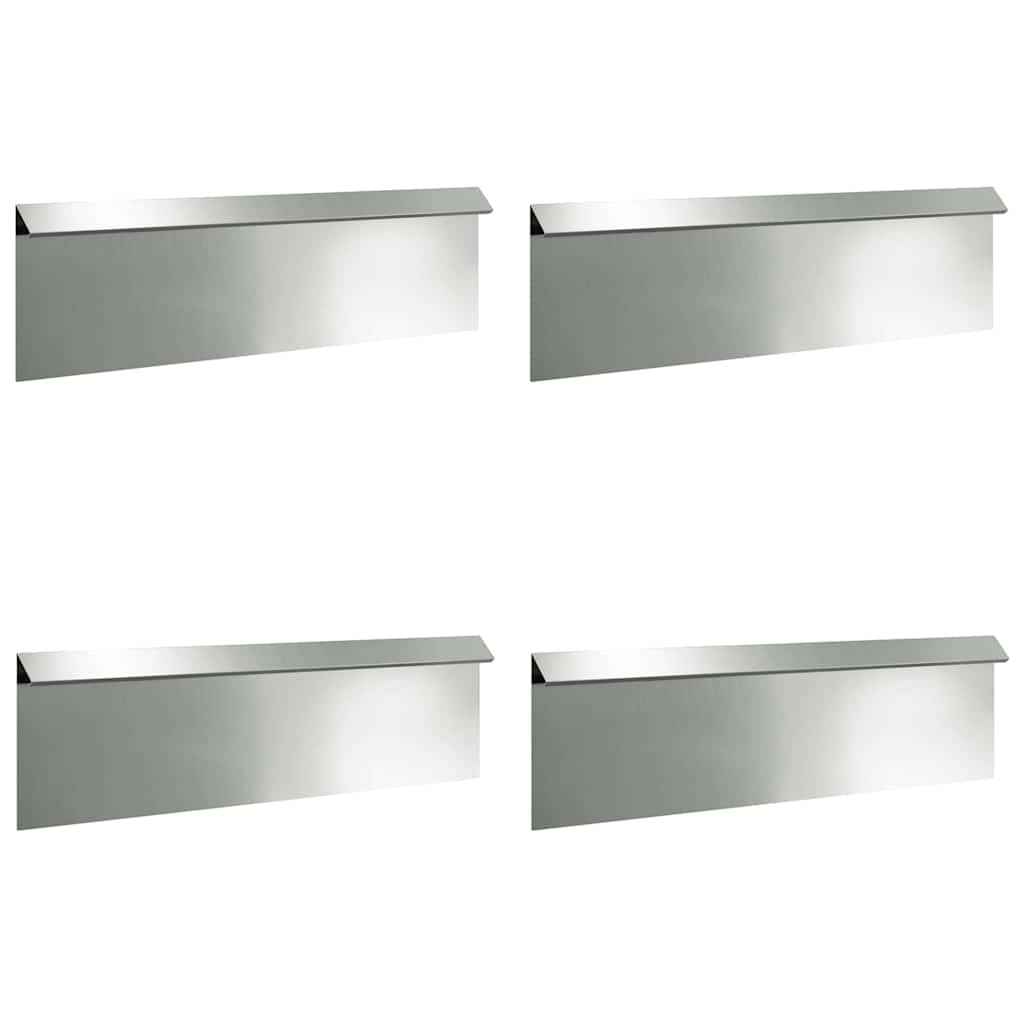 Schneckenzauns 8 stk. 100 x 3,5 x 25 cm Verzinkter Stahl Silber