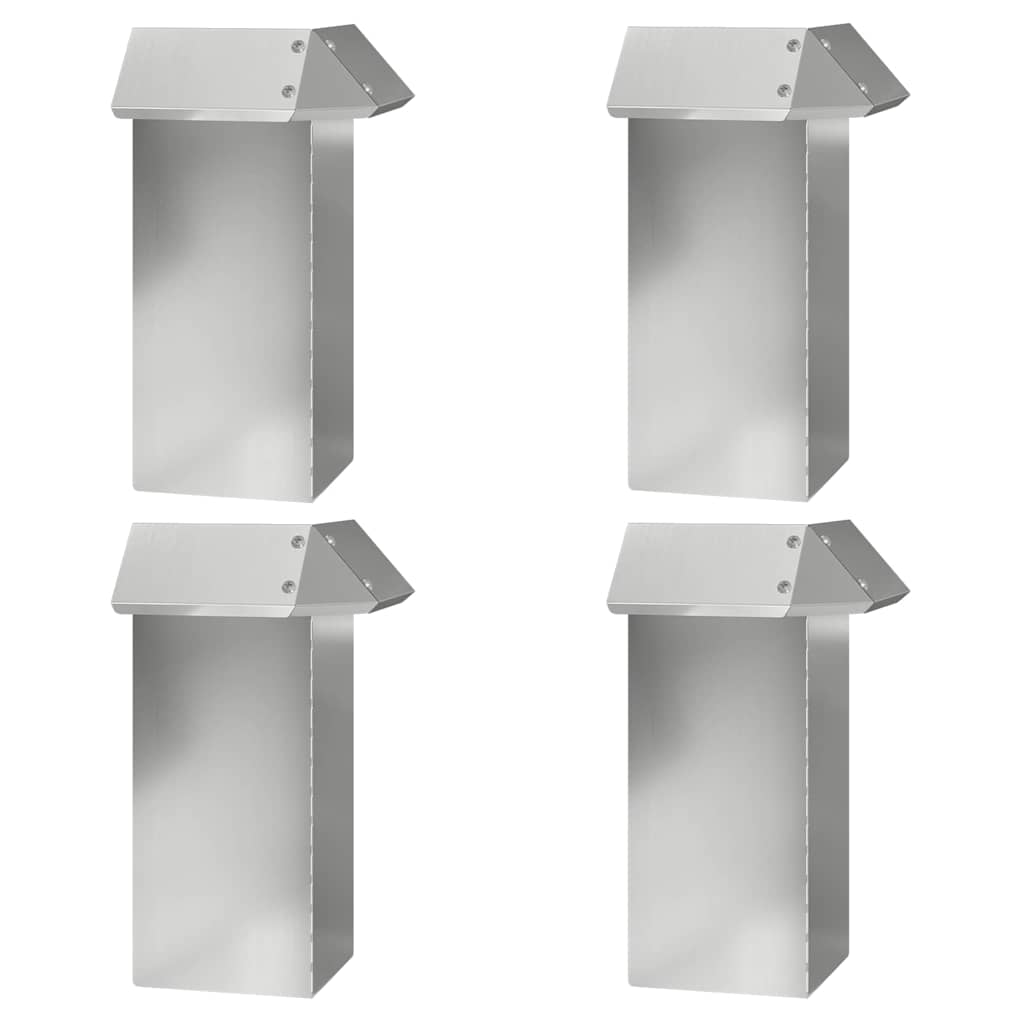 Schneckenzauns 8 stk. 100 x 3,5 x 25 cm Verzinkter Stahl Silber