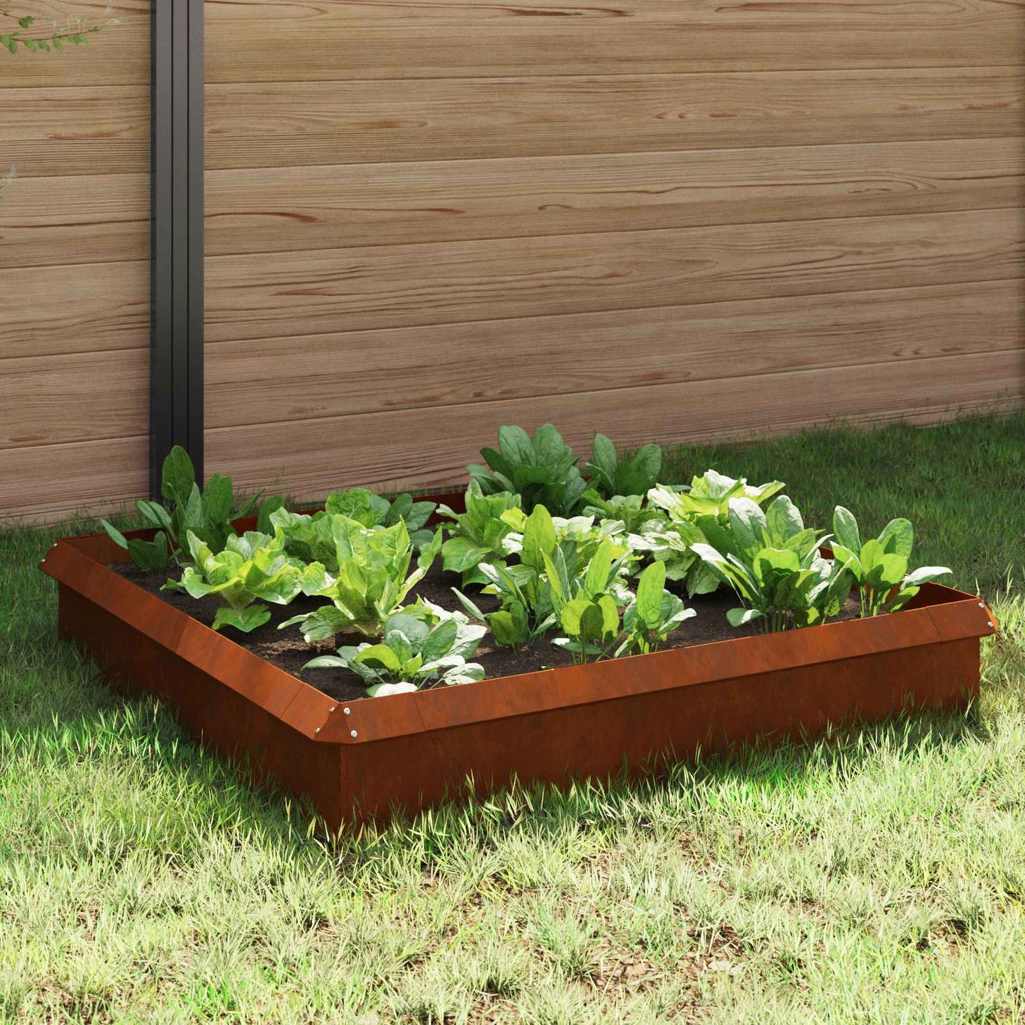 Schneckenzauns 8 stk. 100 x 3,5 x 25 cm Wetterfeststahl Rostig