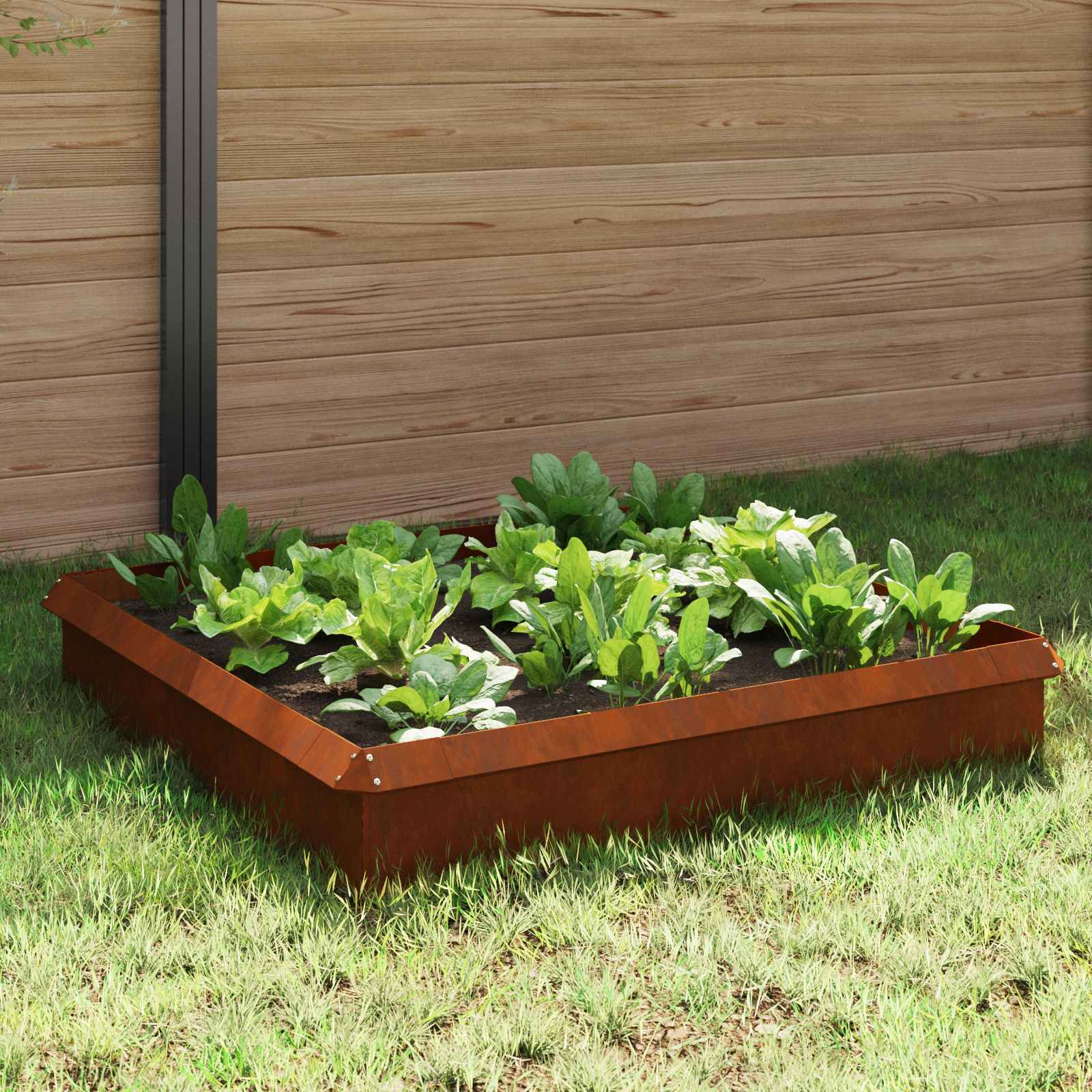Schneckenzauns 8 stk. 100 x 3,5 x 25 cm Wetterfeststahl Rostig