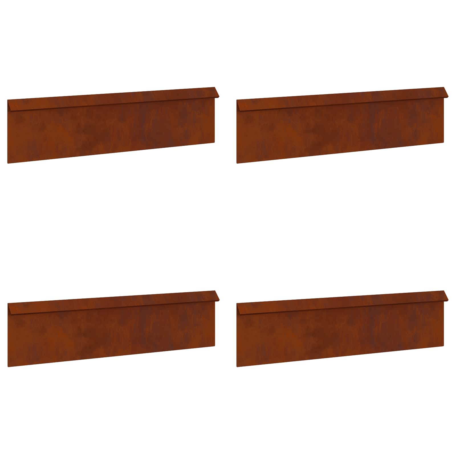 Schneckenzauns 8 stk. 100 x 3,5 x 25 cm Wetterfeststahl Rostig