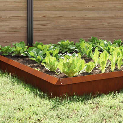 Schneckenzauns 12 stk. 100 x 3,5 x 25 cm Wetterfeststahl Rostig