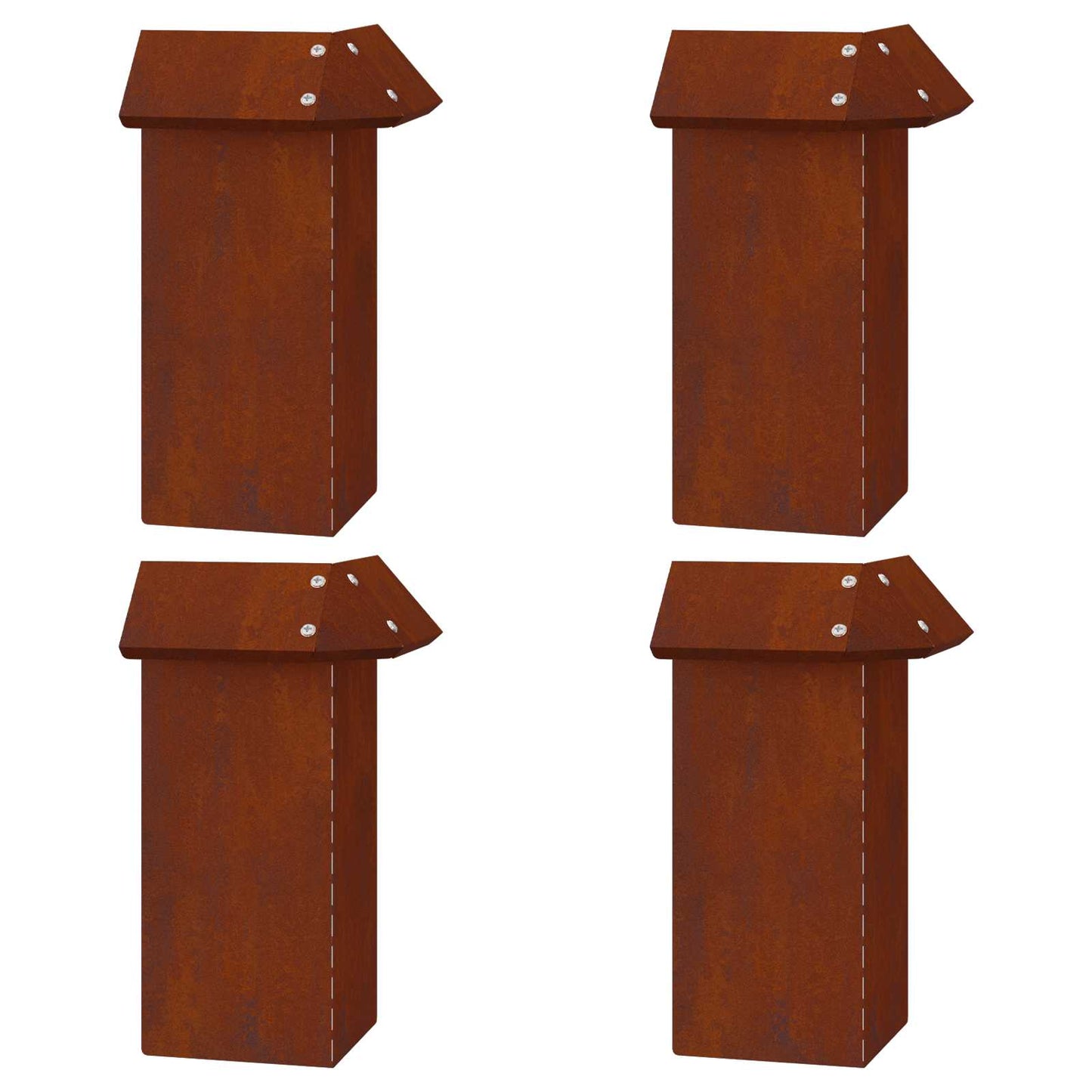 Schneckenzauns 12 stk. 100 x 3,5 x 25 cm Wetterfeststahl Rostig