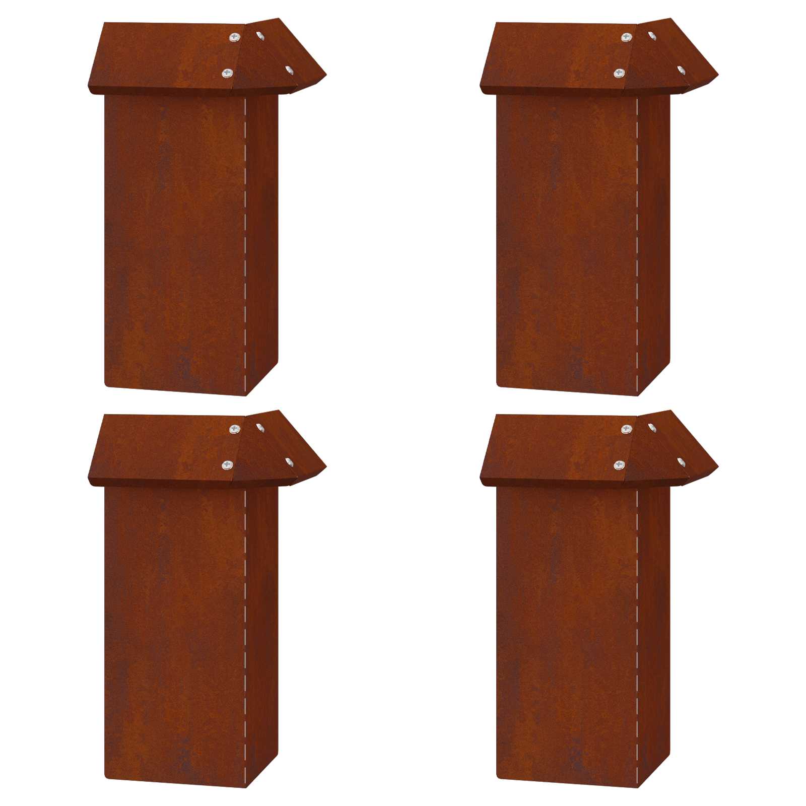 Schneckenzauns 12 stk. 100 x 3,5 x 25 cm Wetterfeststahl Rostig