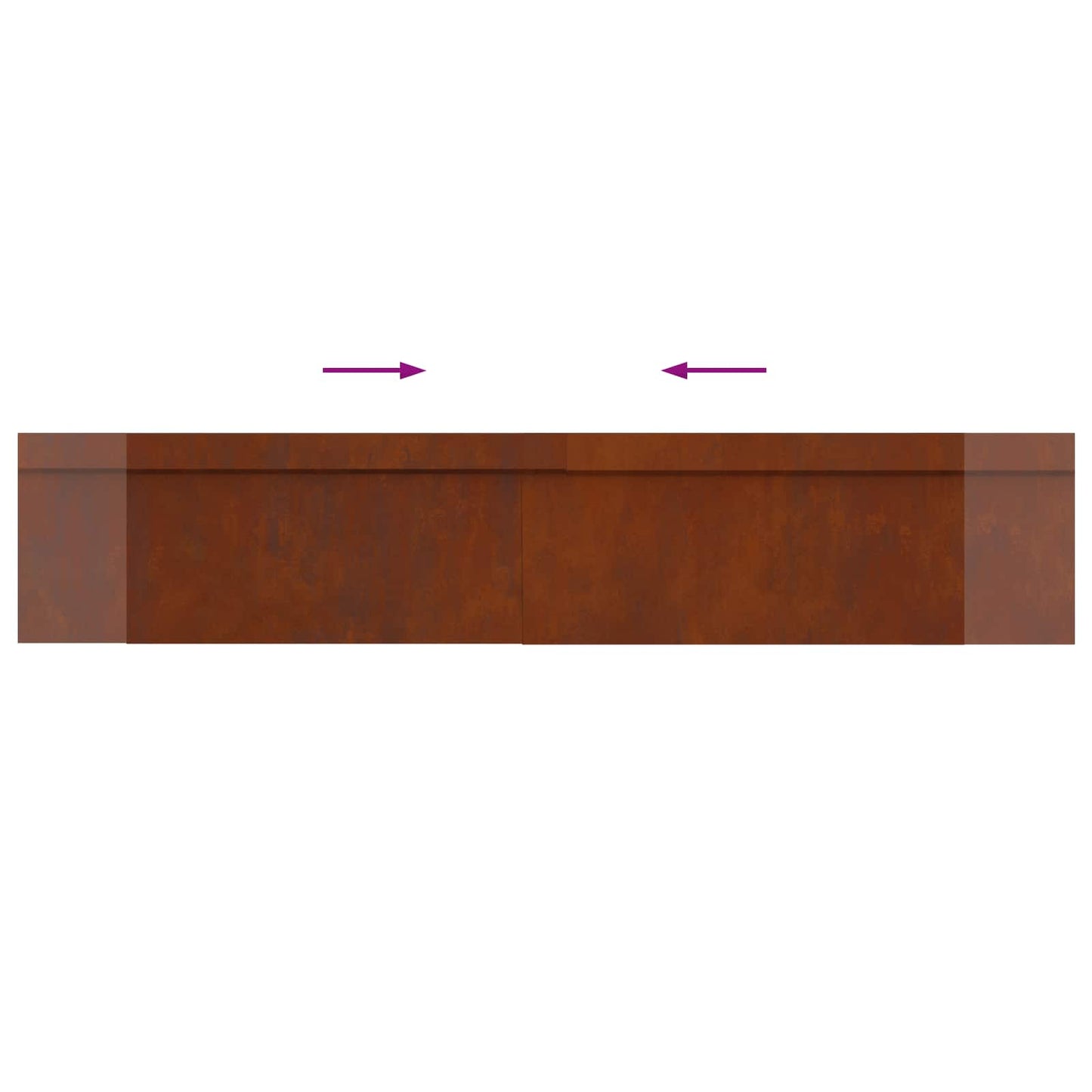 Schneckenzauns 12 stk. 100 x 3,5 x 25 cm Wetterfeststahl Rostig