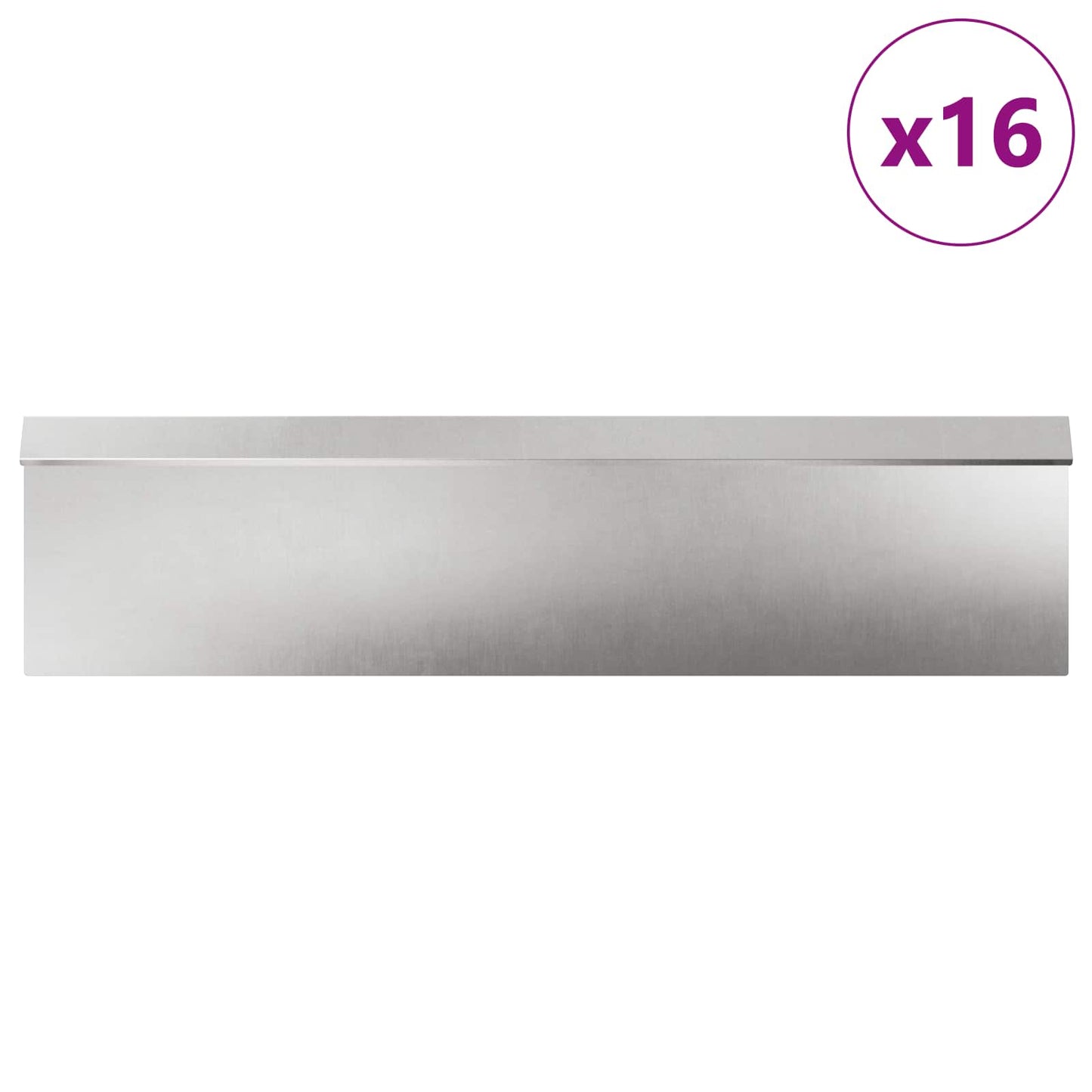 Schneckenzauns 20 stk. 100 x 3,5 x 25 cm Edelstahl Silber