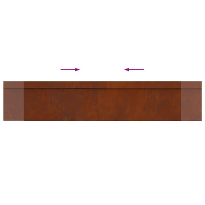 Schneckenzauns 20 stk. 100 x 3,5 x 25 cm Wetterfeststahl Rostig