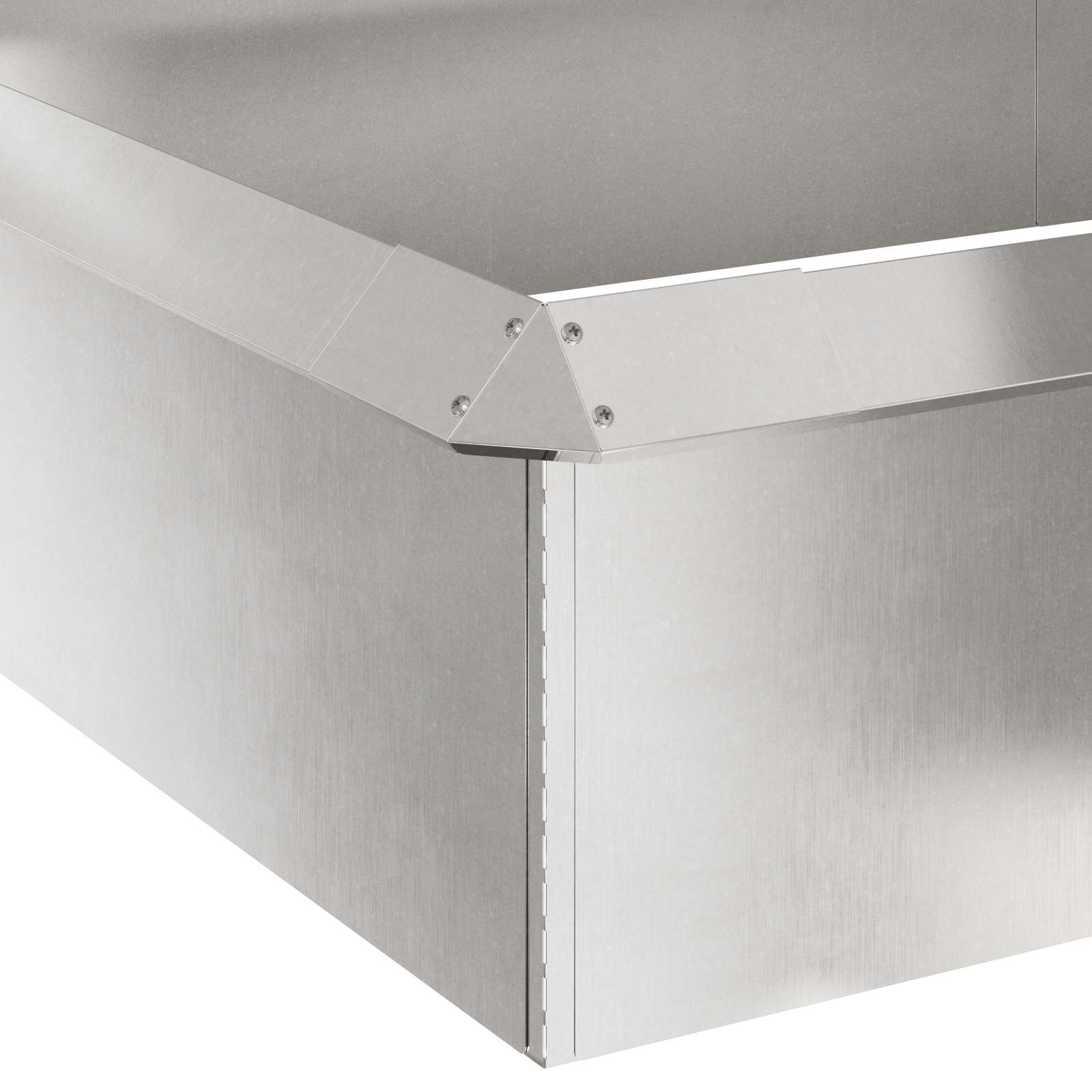 Schneckenzauns 16 stk. 100 x 3,5 x 25 cm Edelstahl Silber