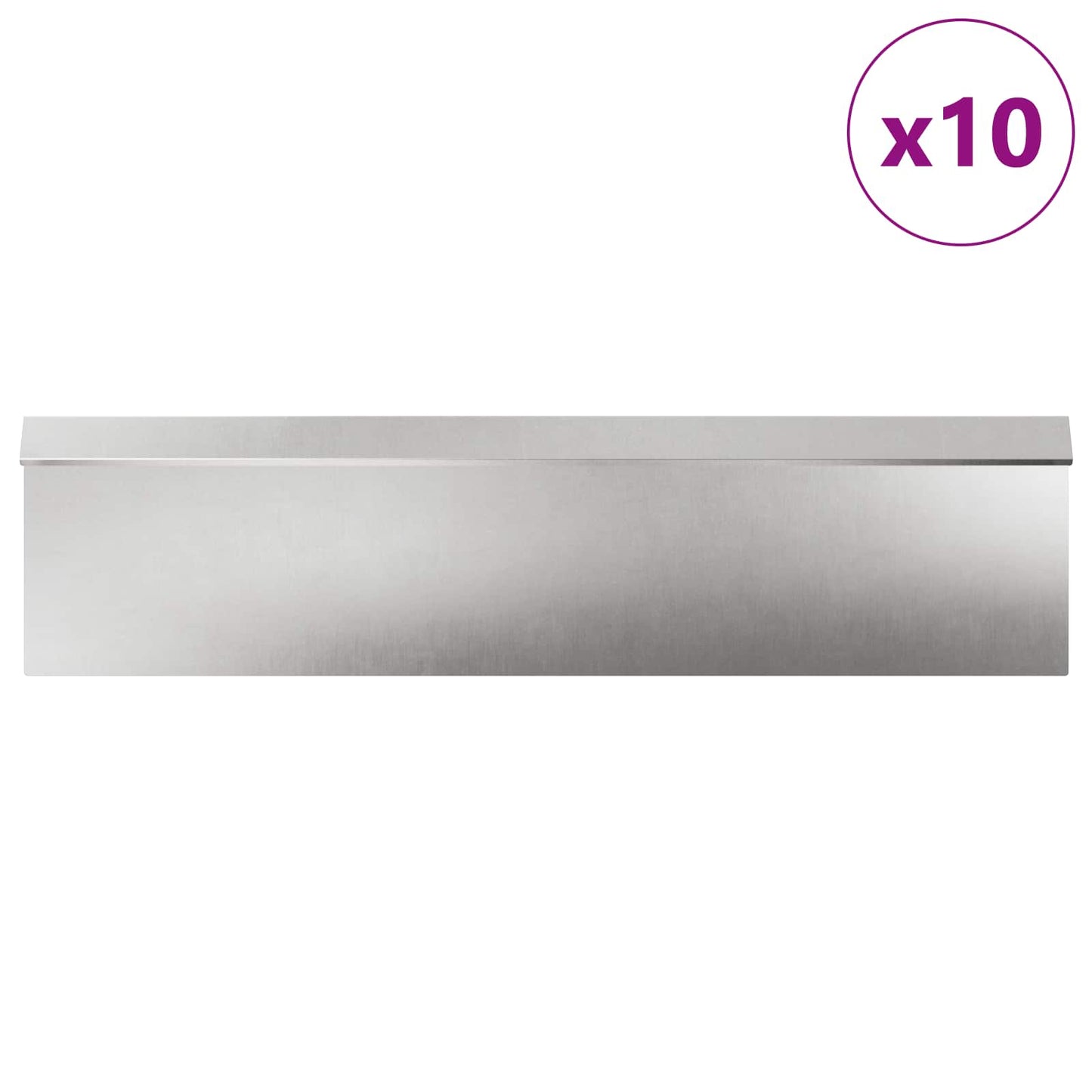 Schneckenzauns 16 stk. 100 x 3,5 x 25 cm Edelstahl Silber