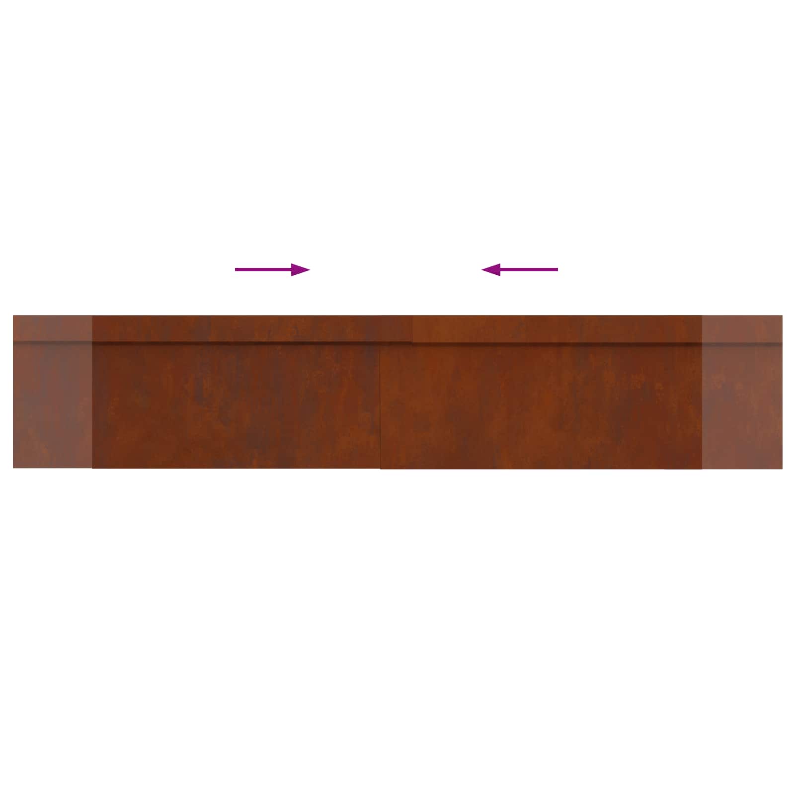Schneckenzauns 16 stk. 100 x 3,5 x 25 cm Wetterfeststahl Rostig