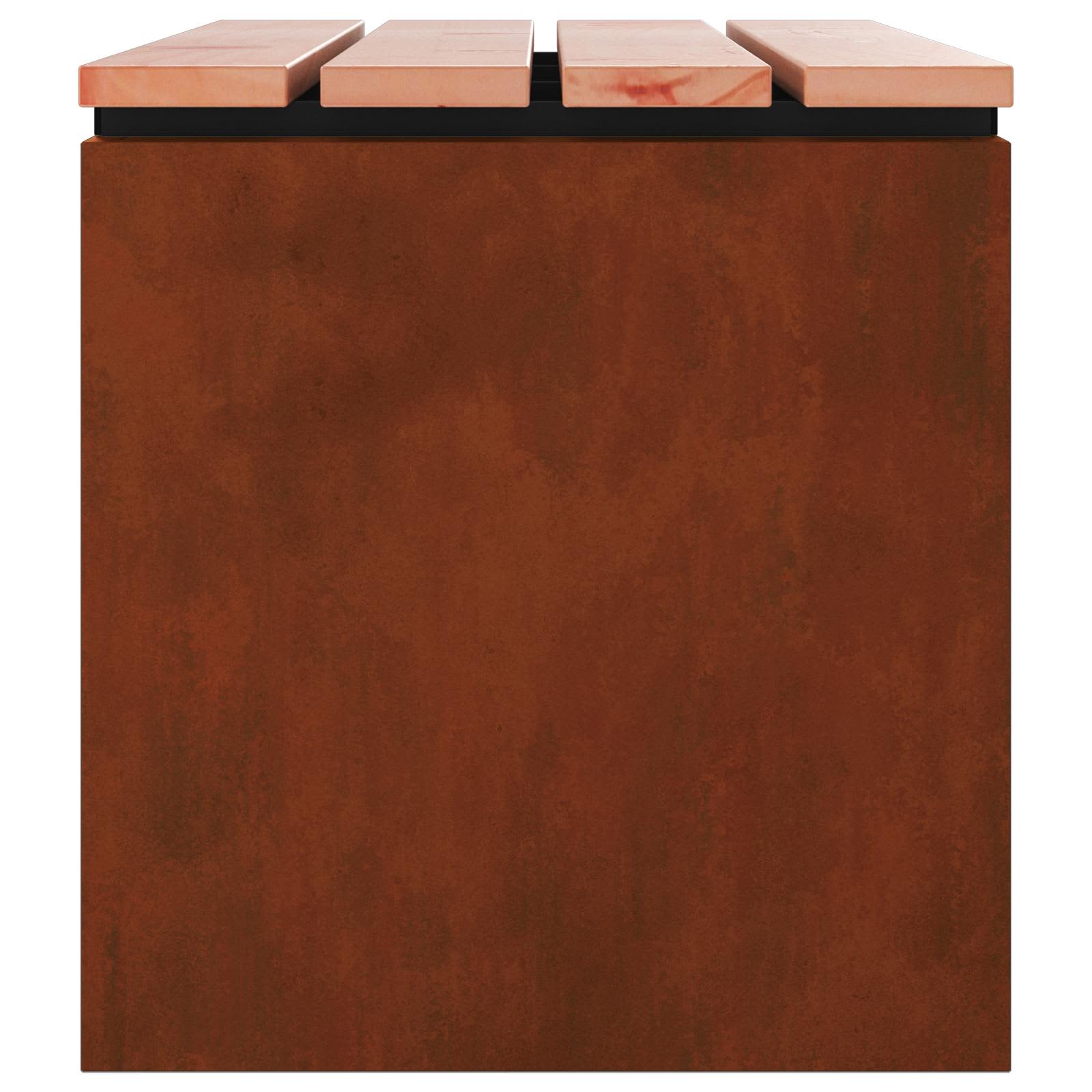Gartenbank 2 -Seater 80 x 40 x 43 cm Rostig Rechtwinklig