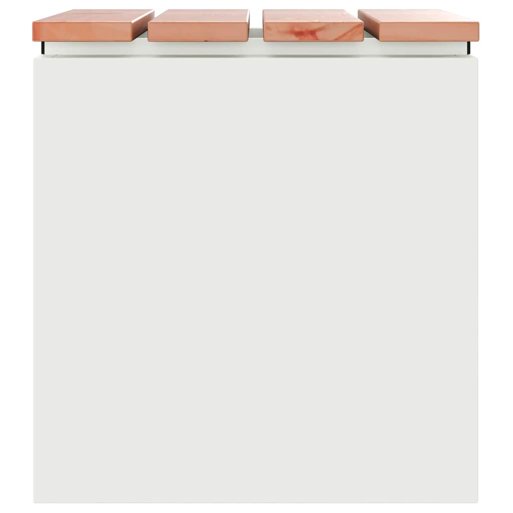 Gartenbank Weiß 40 x 40 x 43 cm Solid Douglas Wood and Steel
