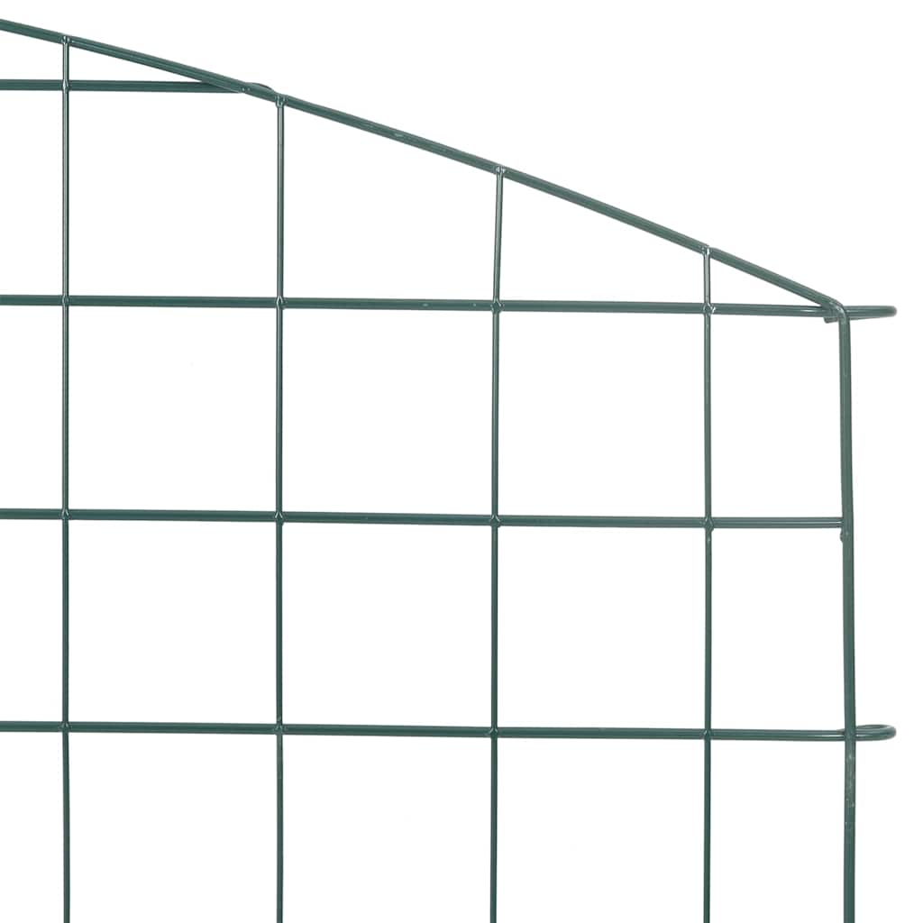 Teichzaun Set 5 Stk. 100 x 50 cm Stahl Grün