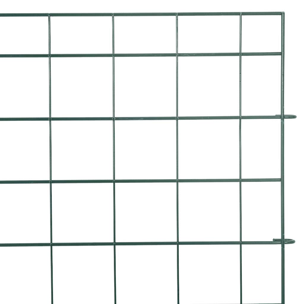 Teichzaun Set 5 stk. 100 x 50 cm Stahl Grün