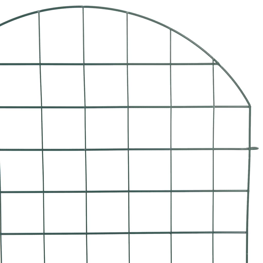 Teichzaun Set 8 Stk. 50 x 80 cm Stahl Grün