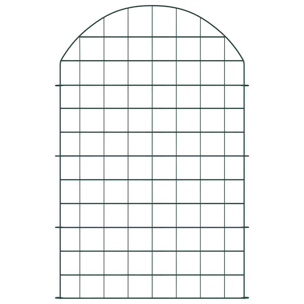 Teichzaun Set 8 Stk. 50 x 80 cm Stahl Grün