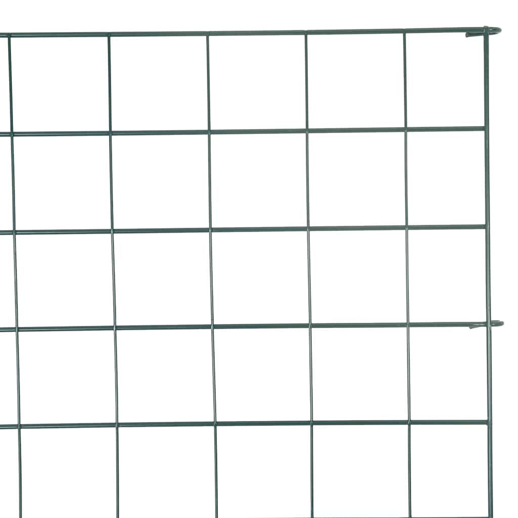 Teichzaun Set 8 Stk. 50 x 80 cm Stahl Grün