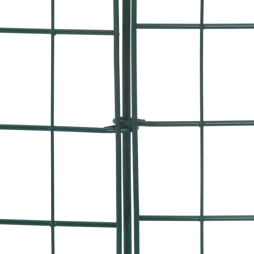 Teichzaun Set 8 Stk. 50 x 80 cm Stahl Grün