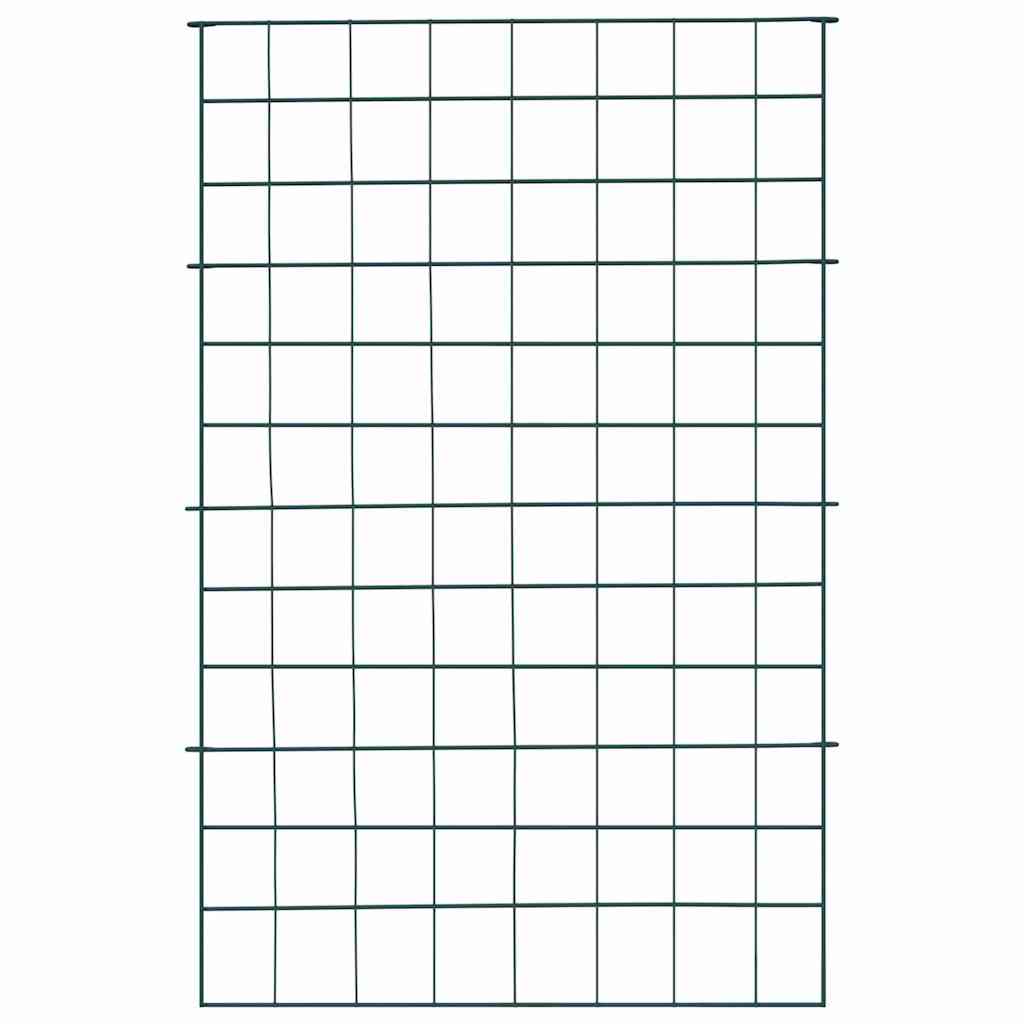 Teichzaun Set 8 Stk. 50 x 80 cm Stahl Grün